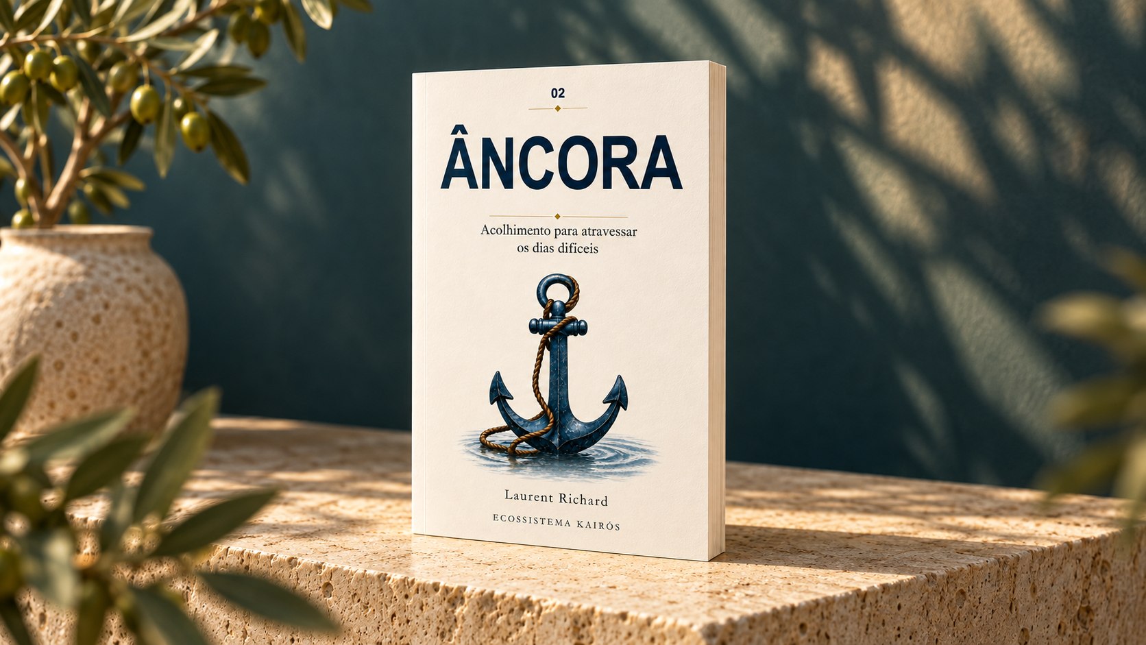Âncora, livro digital da coleção Kairós, em mockup ilustrativo